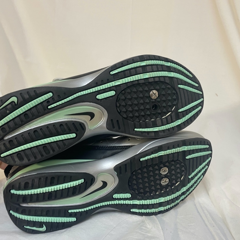 Nike Womens Spin Trainer Plus Cycling Chrome Mint Black Low Top Size 7 Like New - Picture 7 of 10